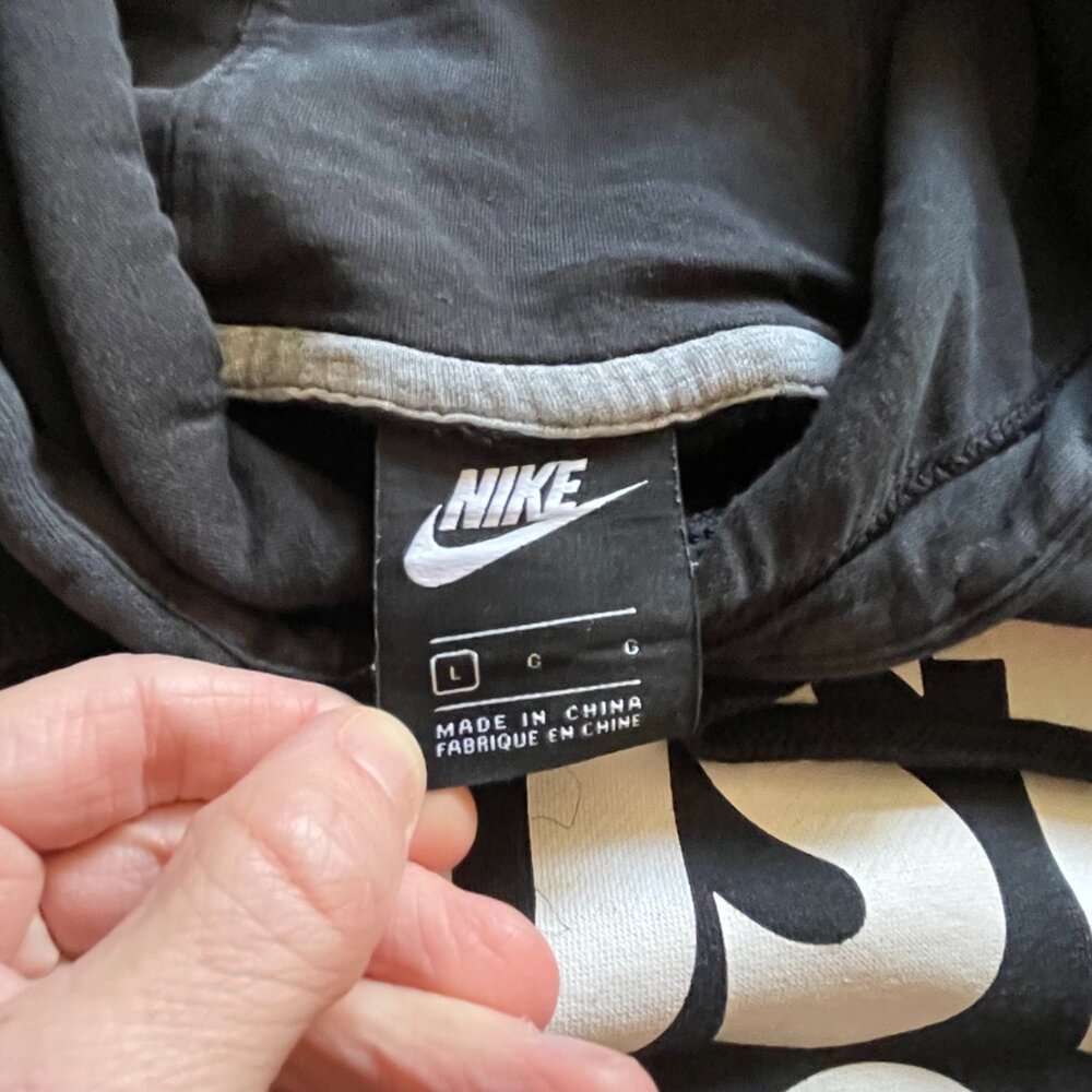 Nike Black Pullover Hoodie Sweatshirt Men's Large - Picture 9 of 9